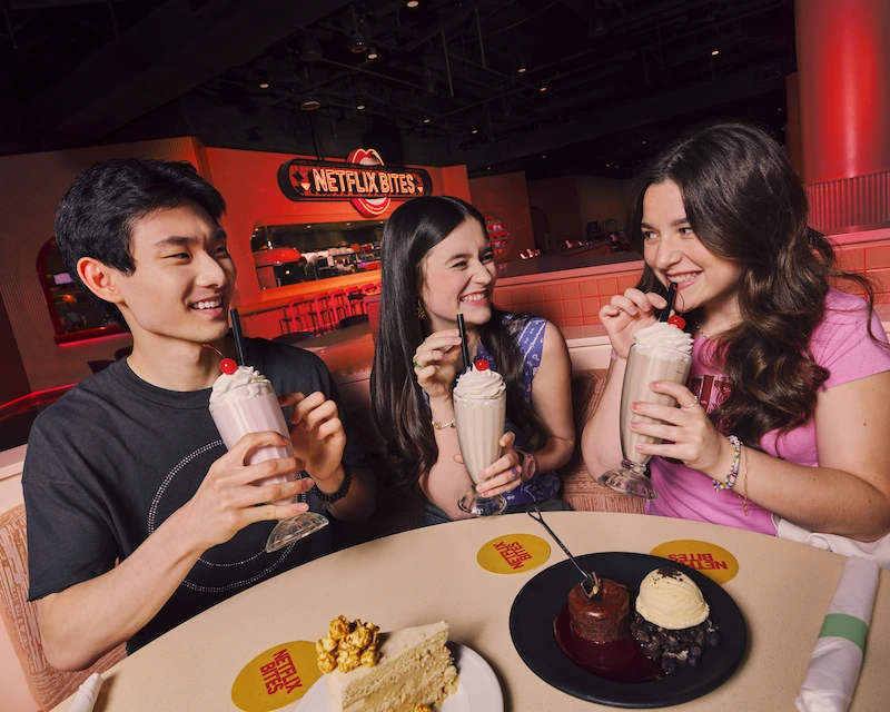 Guests eating in Netflix Bites