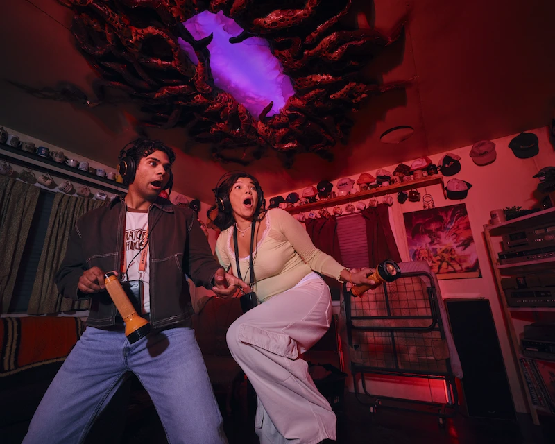 Guests in Eddie Munson's trailer in Stranger Things: Face the Dark