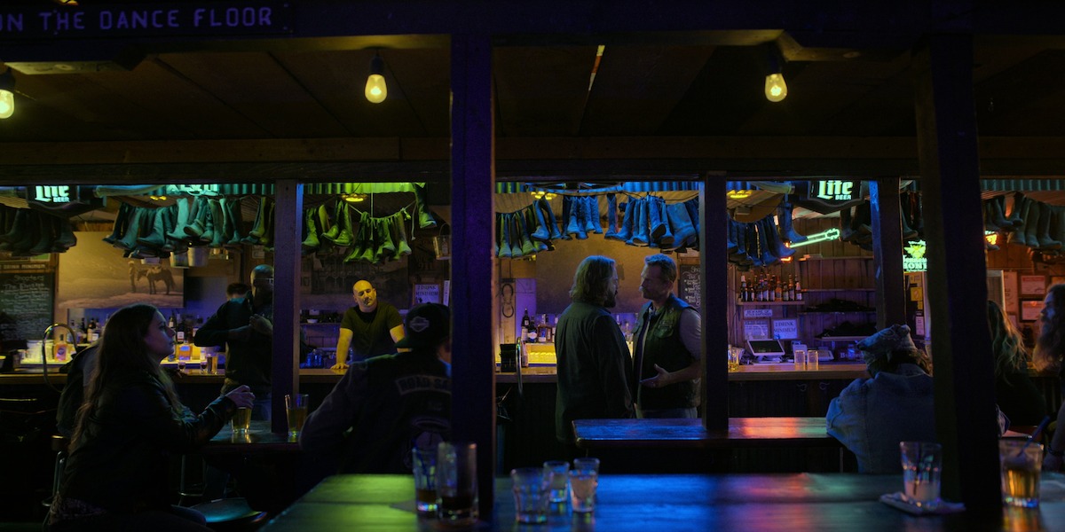 Angus Sampson as Cisco and Chris Browning as Teddy Vogel at The Cowboy Palace Saloon in ‘The Lincoln Lawyer’ Season 2