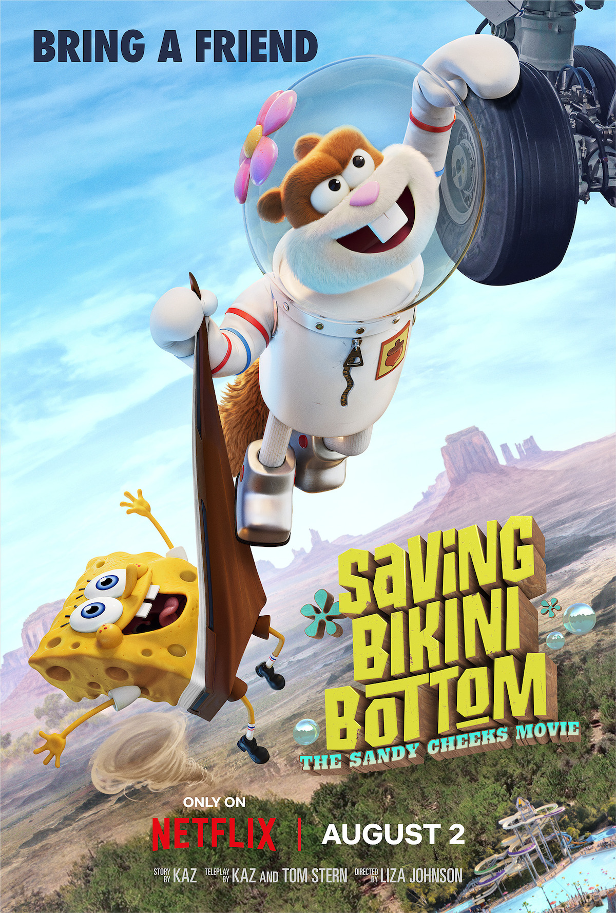 The key art for Saving Bikini Bottom: The Sandy Cheeks Movie
