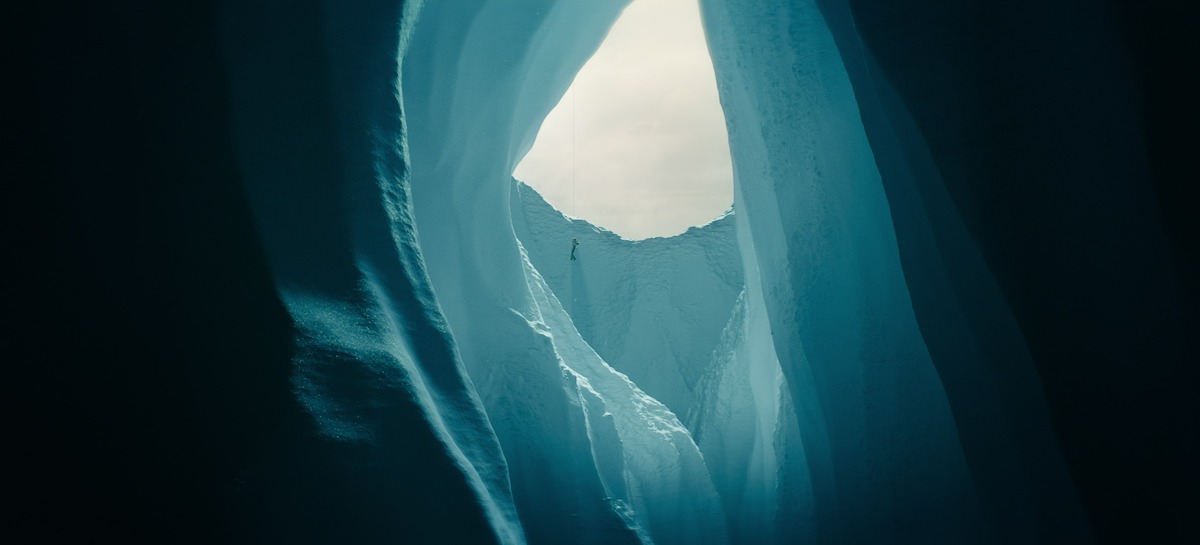 Amy Seimetz as Birdie climbing a glacier in Season 2 of ‘Sweet Tooth’