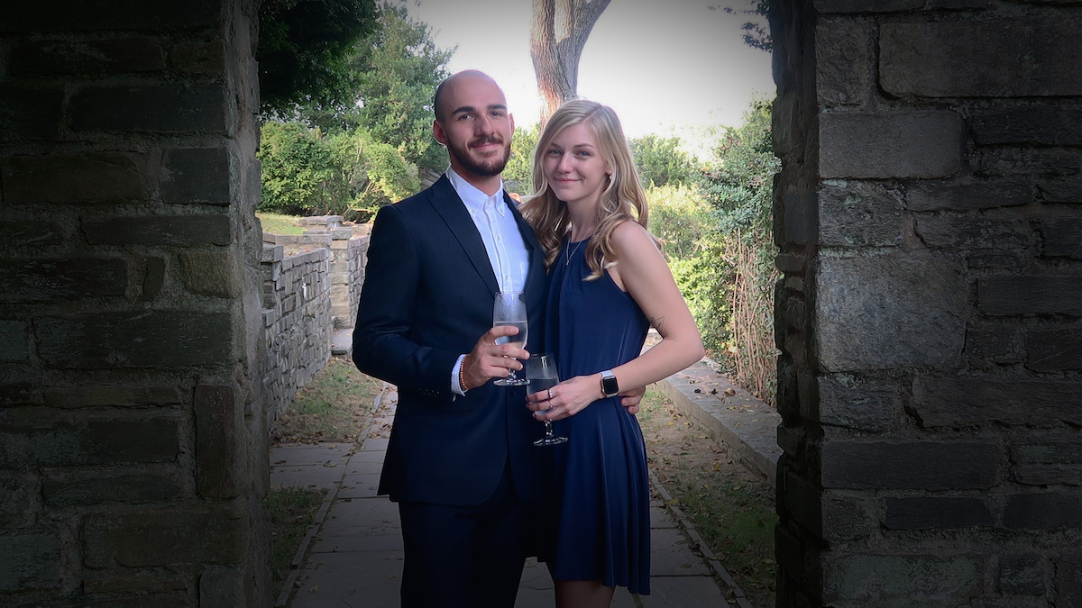 Brian and Gabby in formalwear
