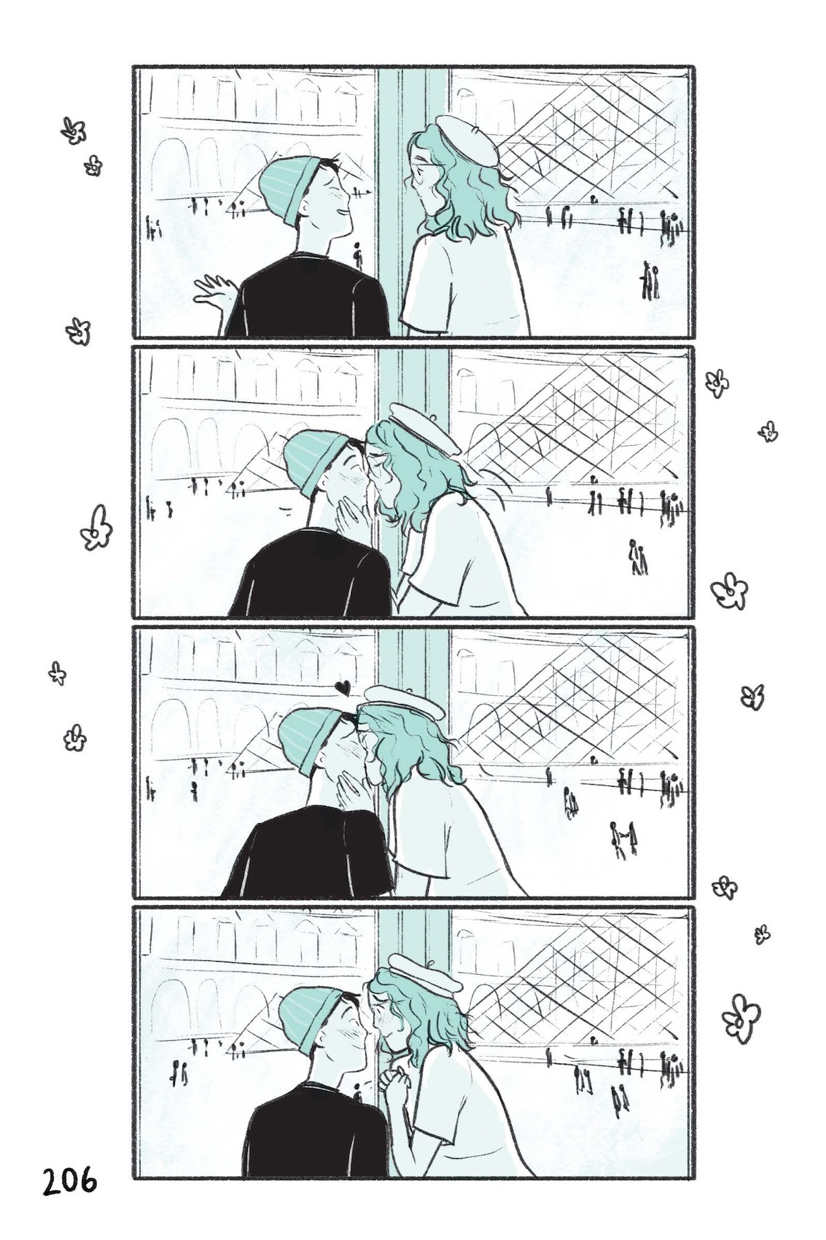 Excerpt from the graphic novel, Heartstopper, featuring Tao and Elle.