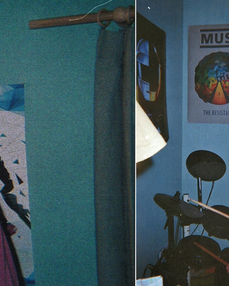 Split view of two disposable camera photos