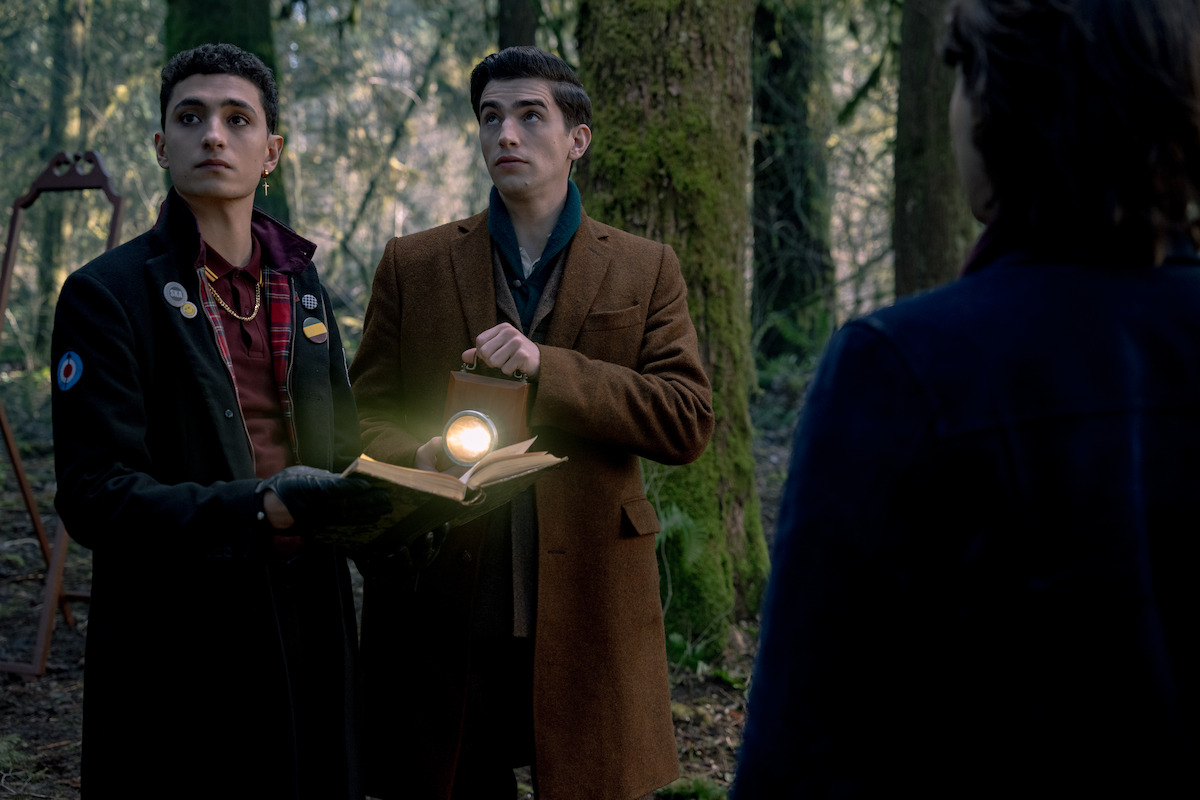 Jayden Revri as Charles Rowland and George Rexstrew as Edwin Payne in Episode 6 of ‘Dead Boy Detectives’