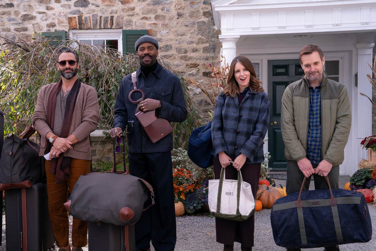 Marco Calvani as Claude, Colman Domingo as Danny, Tina Fey as Kate, and Will Forte as Jack in Season 1 of 'The Four Seasons'