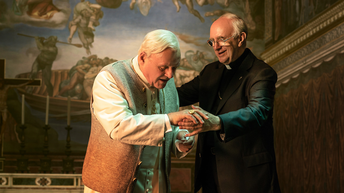 Anthony Hopkins and Jonathan Pryce