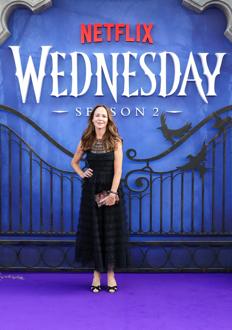 Frances O'Connor attends the global premiere of 'Wednesday' Season 2, Part 1.