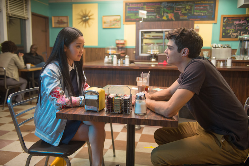 Noah Centineo as Peter and Lana Condor as Lara Jean.