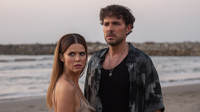 Medusa S1. (L to R) Juana Acosta as Bárbara Hidalgo, Manolo Cardona as Danger in Medusa S1. Cr. Juan Felipe Rubio/Netflix ©2025