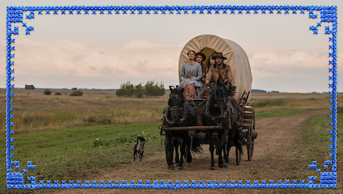 Ingalls family in their wagon