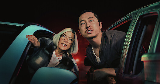 Ali Yong and Steven Yeun in BEEF.