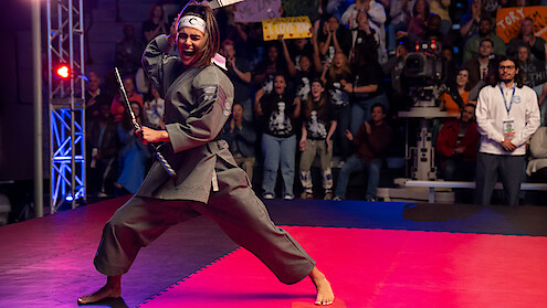 Rayna Vallandingham as Zara in 'Cobra Kai' Season 6.