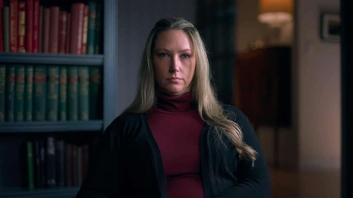 A blonde woman is interviewed in 'Worst Neighbor Ever.'