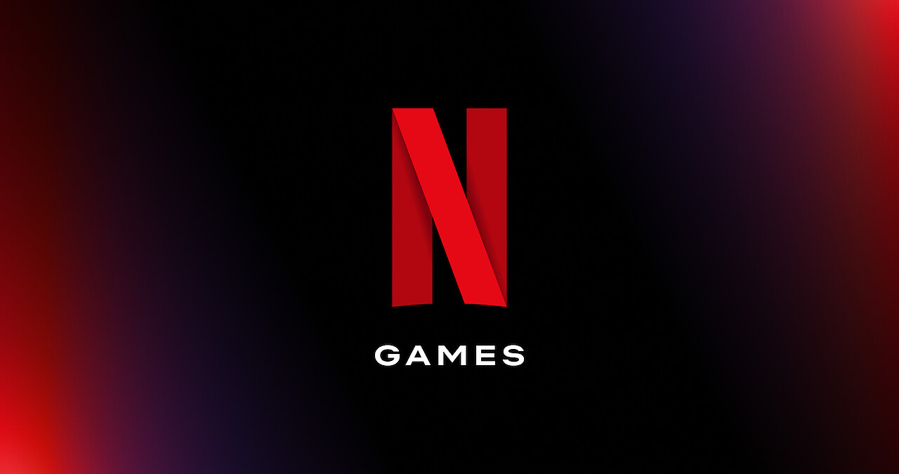 Netflix N over the word Games, on a red and black background.