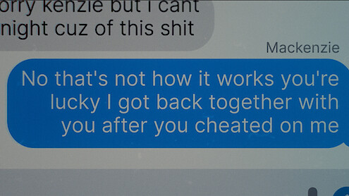 A text message exchange.