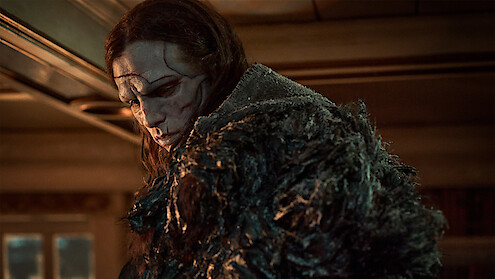FRANKENSTEIN. Jacob Elordi as The Creature in Frankenstein. Cr. Ken Woroner/Netflix © 2025.