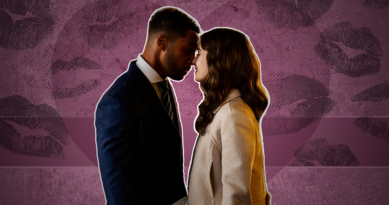 Emily kissing Alfie